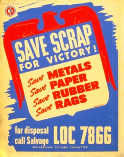 Save scrap for victory! Save metals, save paper, save rubber, save rags circa 1941-1943.