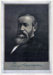President Benjamin Harrison print.