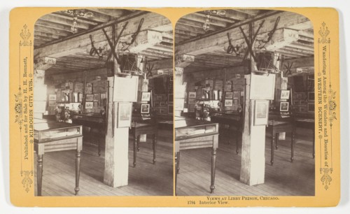 1893 Art Work -  Interior View; Libby Prison - Henry Hamilton Bennett.