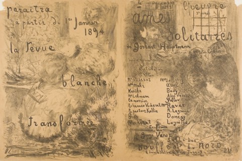 1893 Art Work -  'La Revue Blanche' Transformed and Solitary Souls - Edouard Jean Vuillard.