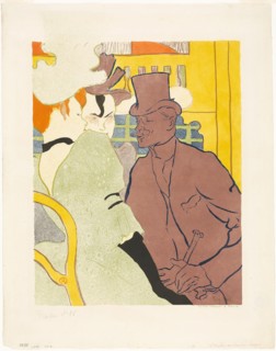 1892 Art Work -  The Englishman at the Moulin Rouge - Henri de Toulouse-Lautrec.