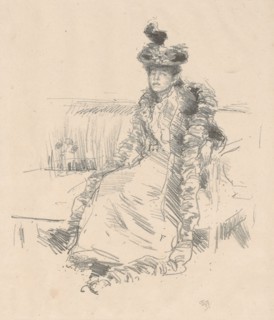 1893 Art Work -  A Lady Seated - James McNeill Whistler.