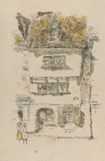 1893 Art Work -  Yellow House; Lannion - James McNeill Whistler.