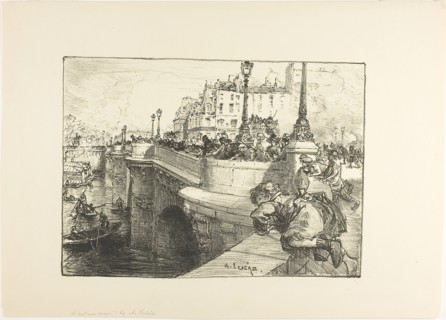 1892 Art Work -  There's a Floating Corpse - Louis Auguste Lepere.