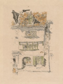 1893 Art Work -  Yellow House; Lannion - James McNeill Whistler.