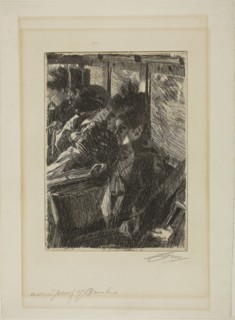 1892 Art Work -  Omnibus - Anders Zorn.