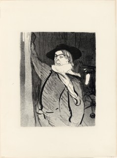 1893 Art Work -  Portrait of Aristide Bruant; from Le Cafe-Concert Henri de Toulouse-Lautrec.