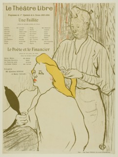 1893 Art Work -  The Hairdresser; Program for the Theatre Libre - Henri de Toulouse-Lautrec.