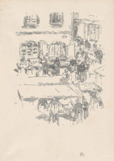 1893 Art Work -  The Marketplace; Vitre - James McNeill Whistler.