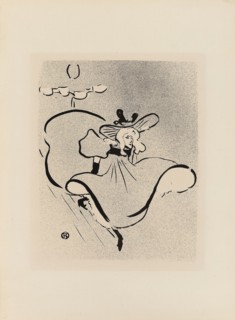 1893 Art Work -  Jane Avril; from Le Cafe-Concert - Henri de Toulouse-Lautrec.