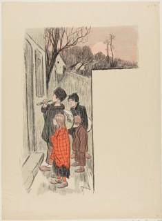 1893 Art Work -  Les Petiots - Theophile-Alexandre Pierre Steinlen.