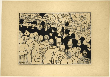 1893 Art Work -  Parading through the Streets in Single File Felix Edouard Vallotton.
