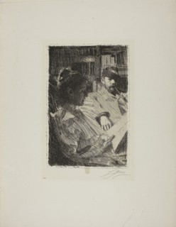 1893 Art Work -  Reading (Mr. and Mrs. Ch. Deering) - Anders Zorn.