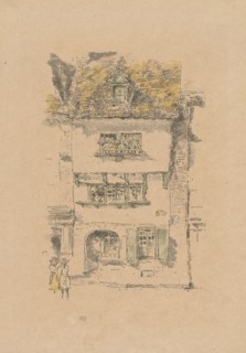1893 Art Work -  Yellow House; Lannion - James McNeill Whistler.