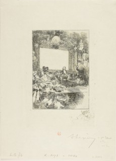 1893 Art Work -  At the Chat Noir Louis Auguste Lepere.