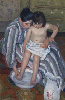 1893 Art Work -  The Child's Bath - Mary Cassatt.