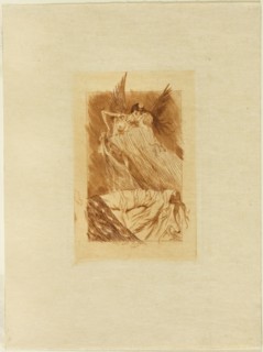 1893 Art Work -  Frontispiece to Les baisers morts - Felicien Rops.