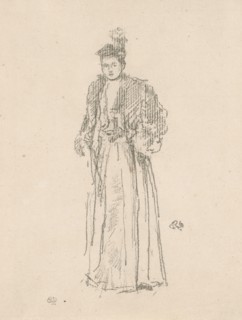 1892 Art Work -  Portrait Study: Miss Charlotte R. Williams - James McNeill Whistler.