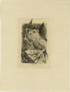 1893 Art Work -  Frontispiece to Les baisers morts - Felicien Rops.