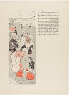 1892 Art Work -  At Trouville - Théophile-Alexandre Steinlen.