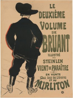 1893 Art Work -  The Second Volume by Bruant Henri de Toulouse-Lautrec.