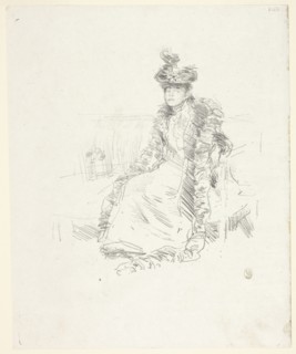 1893 Art Work -  A Lady Seated - James McNeill Whistler.