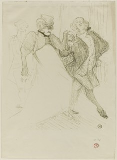 1893 Art Work -  Réjane and Galipaux; in Madame Sans-Gêne - Henri de Toulouse-Lautrec.