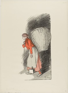 1893 Art Work -  The Rag-picker - Theophile-Alexandre Pierre Steinlen.