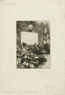 1893 Art Work -  At the Chat Noir - Louis Auguste Lepere.