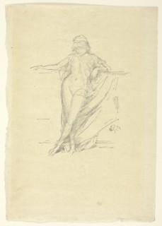 1893 Art Work -  Little Draped Figure; Leaning - James McNeill Whistler.