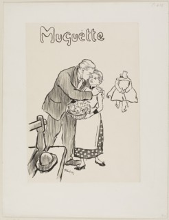 1892 Art Work -  Muguette - Theophile-Alexandre Pierre Steinlen.