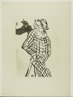1893 Art Work -  American Singer; from Le Cafe-Concert - Henri de Toulouse-Lautrec.