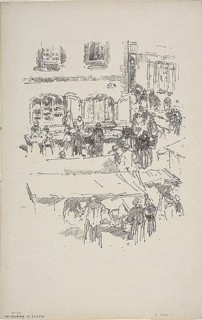 1893 Art Work -  The Marketplace; Vitre - James McNeill Whistler.