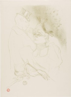 1893 Art Work -  Mademoiselle Lender and Baron - Henri de Toulouse-Lautrec.
