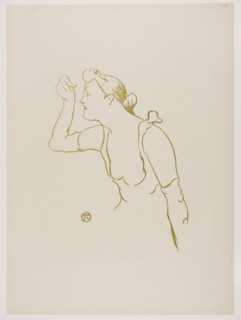 1893 Art Work -  Paula Brebion; from Le Cafe-Concert - Henri de Toulouse-Lautrec.