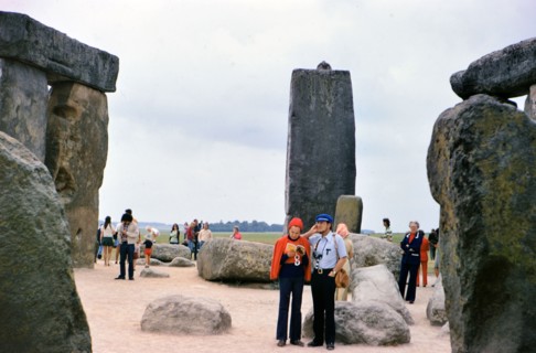 Tourists at Stonehenge in July 1973.