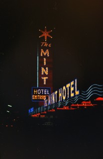 1960s Las Vegas Casinos -  The Mint Hotel Entrance Sign circa 1966.