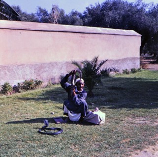 Snake handler in Casablanca Morocco circa 1969.