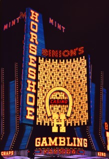 1960s Las Vegas Casinos -  Binion's Horseshoe Casino circa 1966.