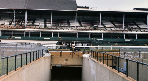 Horse working out at Churchill Downs circa 1985.