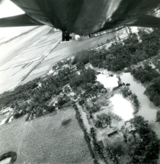 Fire-bombing village