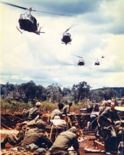 Hueys return from patrol