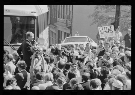 Jimmy Carter Speaking to a Crowd