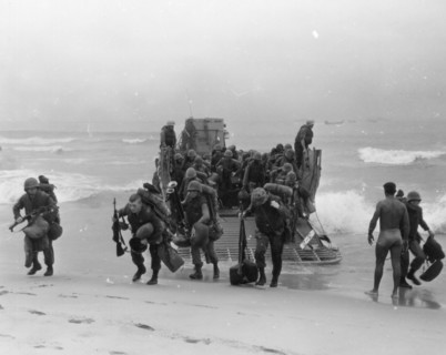 Marines Debark from Landing Craft at Da Nang, 1965