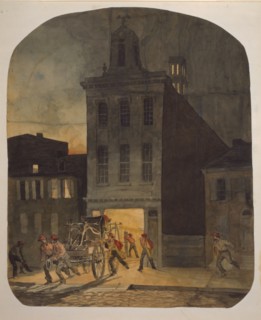 Philadelphia Firehouse Scene, 1857