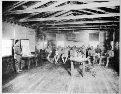 World War I African-American Soldiers Learning to Read