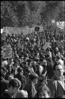 Anti-War Signs at March on the Pentagon, 1967