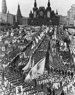 Russian political parade