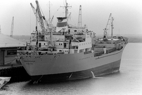 Docked Soviet tanker