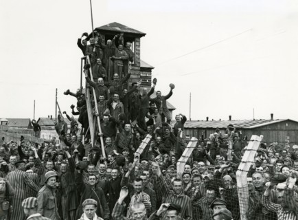 Newly liberated prisoners of the Allach concentration camp